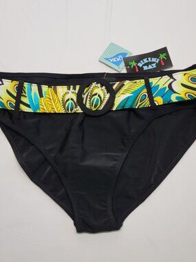 Bikini Bay Womens Bikini Bottom Swimwear Size 14 Belted Nylon Lycra NWT